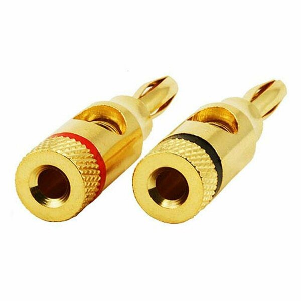 Cmple 1 PAIR OF High-Quality Copper Speaker Banana Plugs- Open Screw Type 106-N